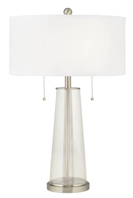 Lámpara de mesa rellenable de vidrio transparente Color Plus Peggy 29 3/4" Foto 1 de 4