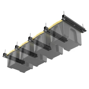 Overhead 5 Pcs Storage Utility Bin Rack Brackets Garage Ceiling Rail Organiser - Picture 1 of 3