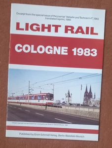 Light Rail KVB Köln Cologne 1983 - Vehrkehr und Technik V+T nur in Englisch - Bild 1 von 1