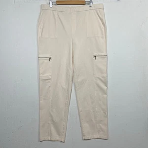 Susan Graver Weekend Damen Creme Baumwolle Strick Cargohose Größe 1X - Bild 1 von 14