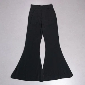 NWOT Reiss Women's Gabi Black Flared Wide Leg Pants Trousers Size 0 Regular - Picture 1 of 8