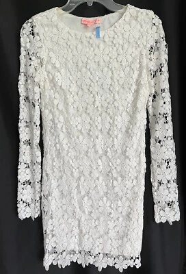 Vestido de encaje blanco para mujer Oh My Love talla S Foto 1 de 4