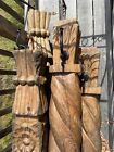 Hand Carved Vintage Wood Pillar Mexican (6)