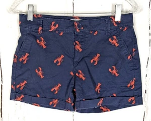 Pantalones cortos chinos antiguos azul marino patrón langosta 14 para niñas - Imagen 1 de 4