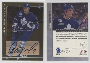 2000-01 ITG Be A Player Signature Series Auto Gold Nik Antropov #3 Auto