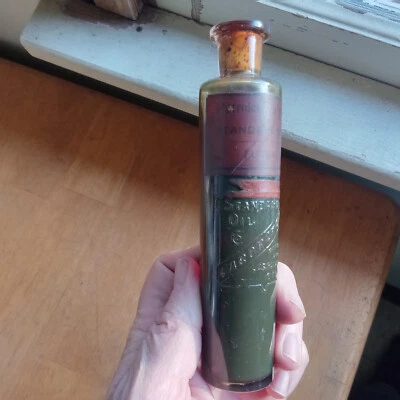 GARRAFA EMB PADRÃO OIL CO LABORATÓRIO E ETIQUETA RARA PADRÃO DE ÓLEO COMBUSTÍVEL INÍCIO DE 1900 - Imagem 1 de 4