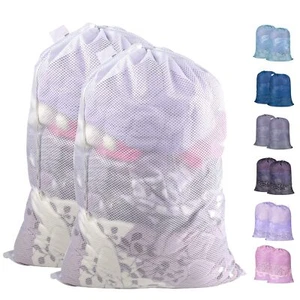 Heavy Duty Large Mesh Laundry Bags With Id Tag And Locking Drawstring Closure 2 - Picture 1 of 6