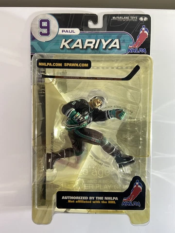 Paul Kariya #9 Series 1 NHLPA McFarlane's SportsPicks 5" Figure 2000 Yellowed Cover