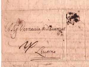 GB HISTORIC MERCHANT LETTER Cover London FRANCHES* 1699/1700 Livorno Italy MAX95 - Picture 1 of 12