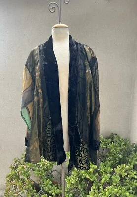 De Colección Lee Andersen Elegante Cárdigan Plumero Chaqueta Bolsillos Transparentes L/XL Foto 1 de 4