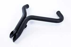 LAF 1.75" Drag Pipes Exhaust 85-05 Harley Softail Touring Dyna BLK W/O O2 BUNGS - Picture 1 of 6