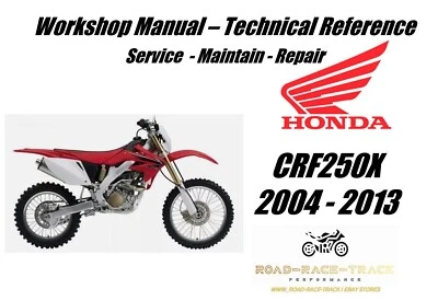 Honda CRF250X CRF250 X CRF 250 X  Service Repair Workshop Manual USB 2004 - 2013 - Image 1 of 4