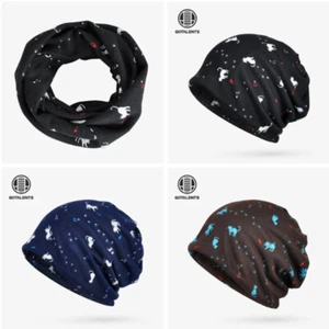 Unisex Women Men Beanie Hat Knitted Hat Scarf Ski Slouch Winter Warm Hat Cap Cat - Picture 1 of 23