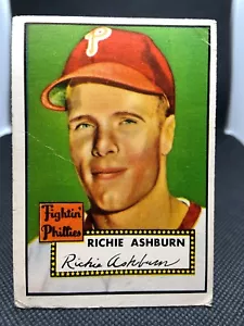 1952 Topps Baseball #216 Richie Ashburn Fightin Phillies - Picture 1 of 13