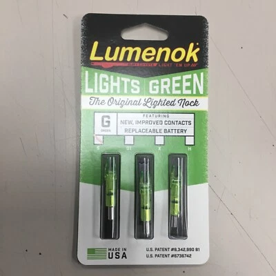 Burt Coyote Lumenok Lights Green (s) Lighted Nock SL3G NEW