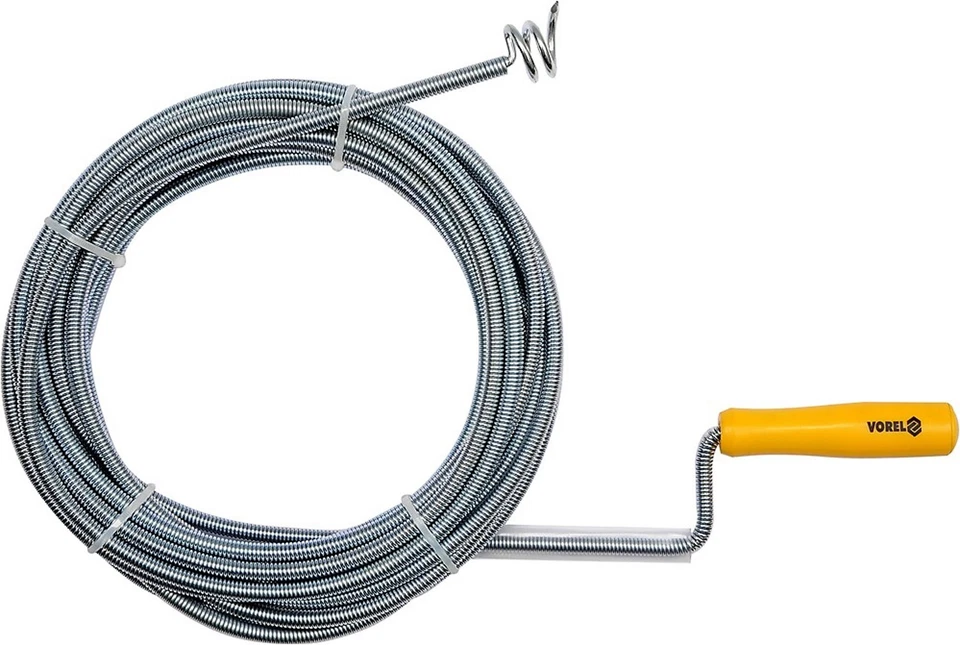 VOREL Rohrreinigungswelle Rohrreinigungsspirale 10m x 9mm Abflussreiniger Rohrreiniger