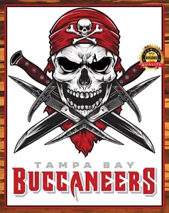 Letrero de metal Tampa Bay Buccaneers - Pirate - 11 x 14 - Imagen 1 de 4