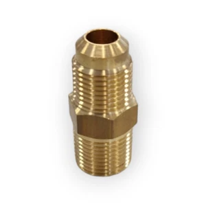 GIUNTO NIPPLO OTTONE Ø 3/8 SAE X 3/8 NTP RACCORDO PER CONDIZIONAMENTO - Picture 1 of 1