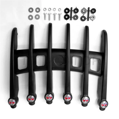 Riel portaequipajes Skull Stealth Tour-Pak negro para Harley Touring Road Kin 97-17 Foto 1 de 4