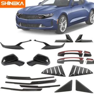 Carbon Fiber Exterior Panel Cover Trim Bezels For Chevy Camaro 2019+ Accessories - Picture 1 of 26