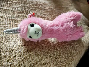 2019 Ty Beanie Boo 20 Cm. Medium Lana Pink Llama w/ Unicorn Plush. With Tags. - Picture 1 of 5