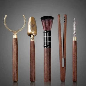 5pcs/lot tea accessories wood tea clamp pot maintaining brush tea needle spoon - Picture 1 of 4