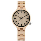 Casual Women's Watch Natural Wooden Quartz Analog Wristwatch Full Wood Bracelet