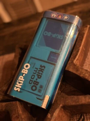 Skip-BO MOD Game Blue Portable Hard Case 1 Sealed Cards 1 Open & Dice ~Open Box - Image 1 of 4