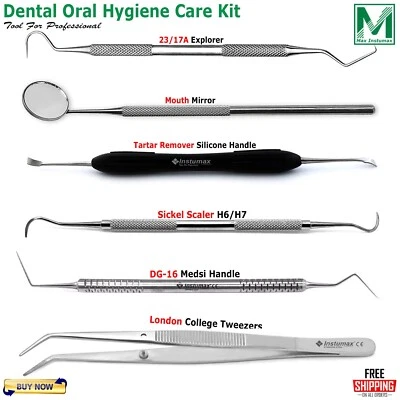 Professional Dental Oral Hygiene Kit 8 Tools Deep Cleaning Teeth Care Travel Set - Photo 1/4