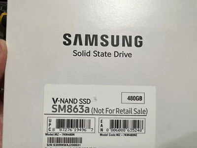 SAMSUNG MZ-7KM480N ENTERPRISE 480GB SSD Drives QTY 2 - Image 1 of 2
