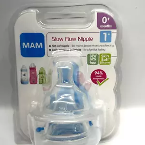 MAM Flaschennippel Slow Flow Nippel Level 1 (2er Set) für Neugeborene und ältere - Bild 1 von 3