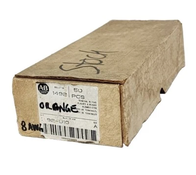 BOX OF 50 NEW ALLEN BRADLEY 1492-U10 TERMINAL BLOCKS SER. A 1492U10 - Image 1 of 3