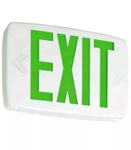 Lithonia Lighting Quantum Thermoplastic Led Emergency Exit Sign (Green) - 142AN7 - Picture 1 of 3