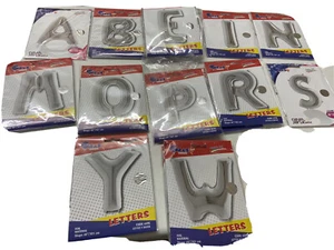Silver Foil Letter Balloon Bundle (Grabo) (15 Letters Included) - Picture 1 of 1