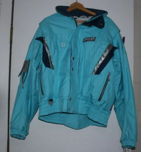 Spyder Large Men's Coat Vintage 1990 Aquamarine Silver 102 Blaze Entrant - NWT! - Picture 1 of 11