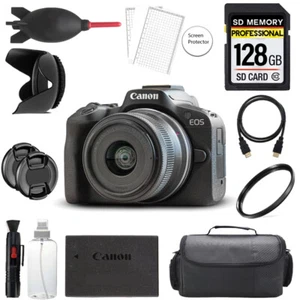 Canon EOS R50 +18-45mm Lens+ EVF + 128GB + Bag+ UV Filter- Basic Kit - Picture 1 of 5