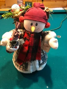 Berkeley Designs Muñeco de Nieve Invierno/Vacaciones 14" Alto 7" Ancho Sobre Base #2770 - Imagen 1 de 2