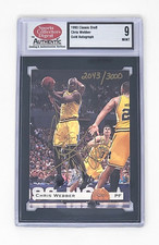 1993 Chris Webber Classic Draft Gold Autograph SCD Mint 9 Subgrades (10,9,9)