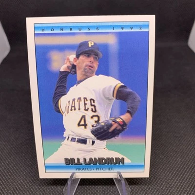 1992 Donruss Bill Landrum #221 Pittsburgh Pirates Baseball Card - Image 1 of 2