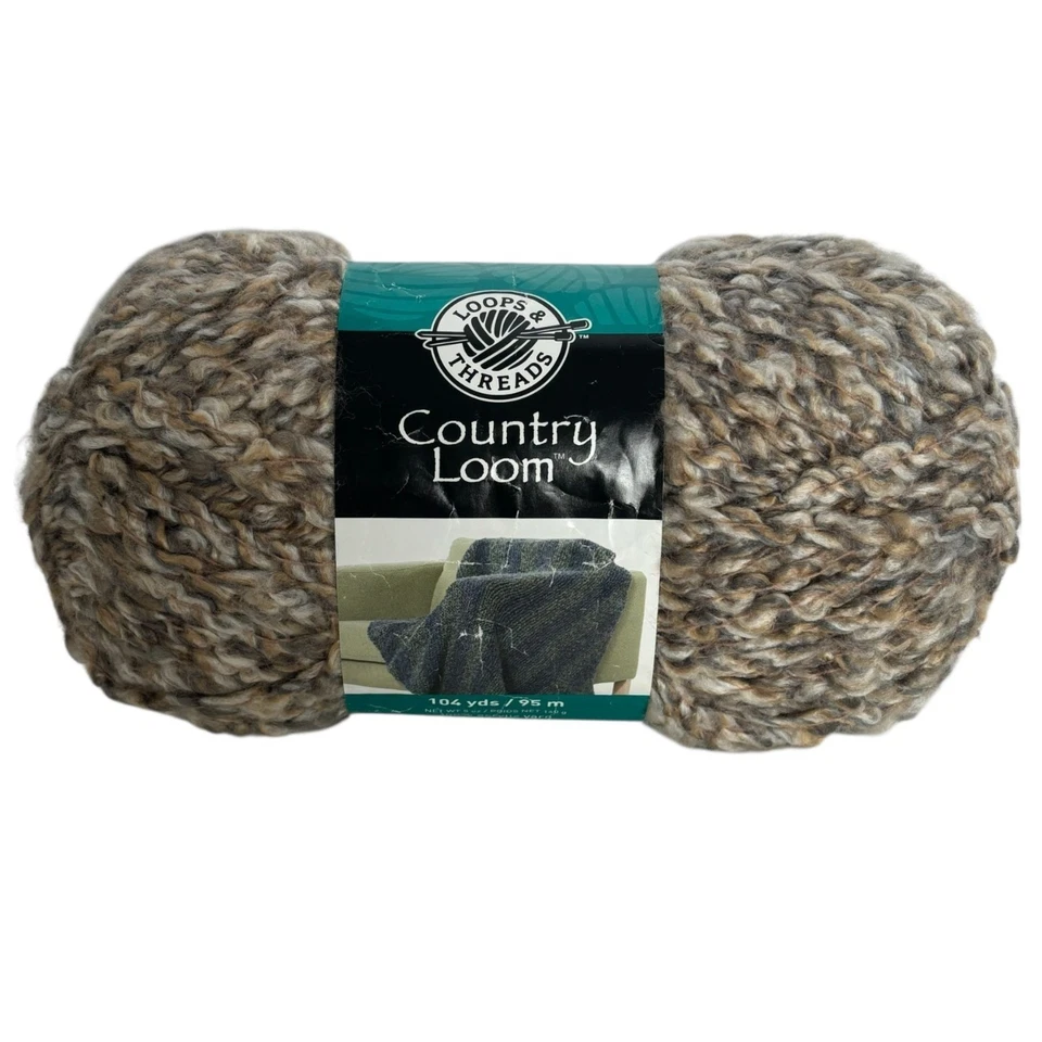 Country Loom #01010 Shale Acrylic Yarn Loops & Threads 5oz 104 Yds 1 Skein