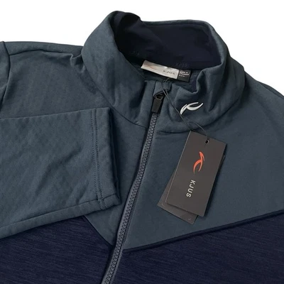 KJUS Damon Midlayer Full Zip Jacket Steel Blue Golf Size Large - Image 1 of 4