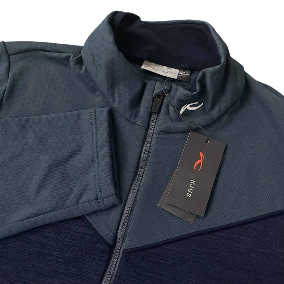 KJUS Damon Midlayer Full Zip Jacket Steel Blue Golf Size Large - Image 1 of 4