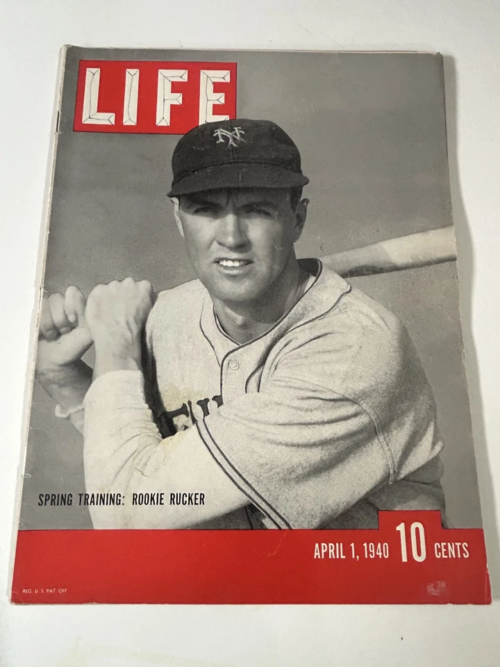 LIFE Magazine April 8, 1940: Spring Training: Rookie Rucker - Image 1 of 1