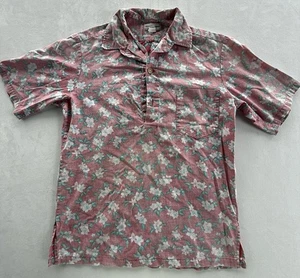 Vintage Liberty House Herren Hawaii Hemd Knopfleiste festlich Gr. MED rot geblümt - Bild 1 von 10