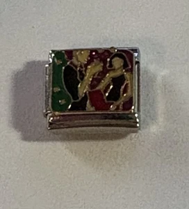 Paar feiert - Champagner - Feiern - 9 mm italienisches Bettelglied für Armband - Bild 1 von 5