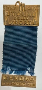 GENOVA LITTORIALI DELLO SPORT GRUPPI UNIVERSITARI G.U.F. DISTINTIVO A.XVIII 1940 - Foto 1 di 8