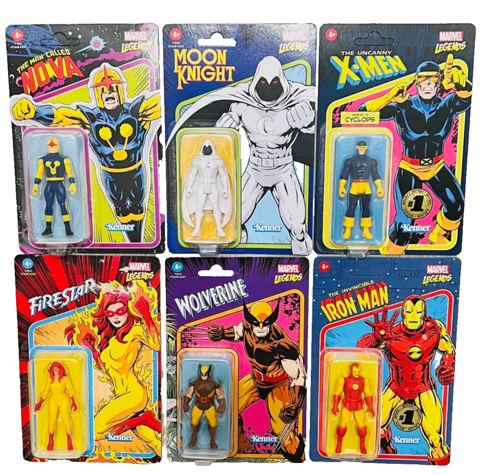 LOTE de 6 figuras de acción Hasbro Kenner Marvel Legends de 3,75" pulgadas X-Men Caballero Luna Foto 1 de 4