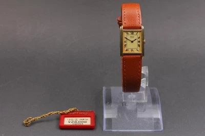 Винтажные женские часы 1980 Exc+5 с биркой SEIKO Socie 1400-6820 Roman Tank Qz ЯПОНИЯ - Изображение 1 из 4