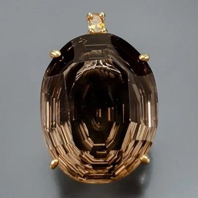 Popular jewelry 40 ct Natural Smoky Quartz Pendant 925 Sterling Silver  /NP52172 - Image 1 of 4