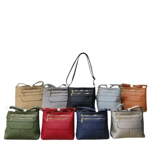 Women's Crossbody Messenger Bag Functional Multi-Pocket Purse Handbag C8790 - Picture 1 of 12